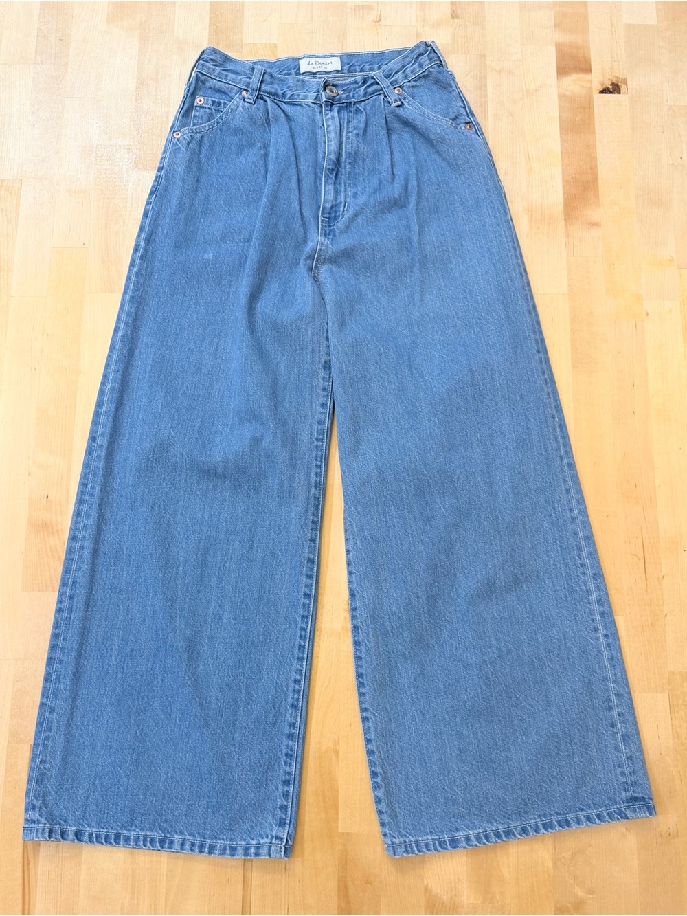 Slobe Iena Le Denim Wide Leg Pleated Jeans